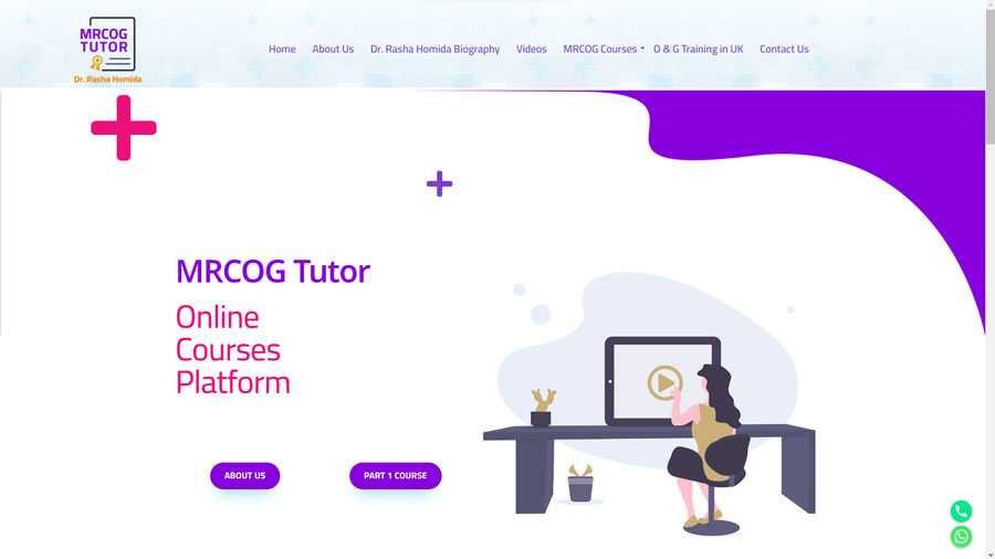 MRCOG Mentor eLearning website design project